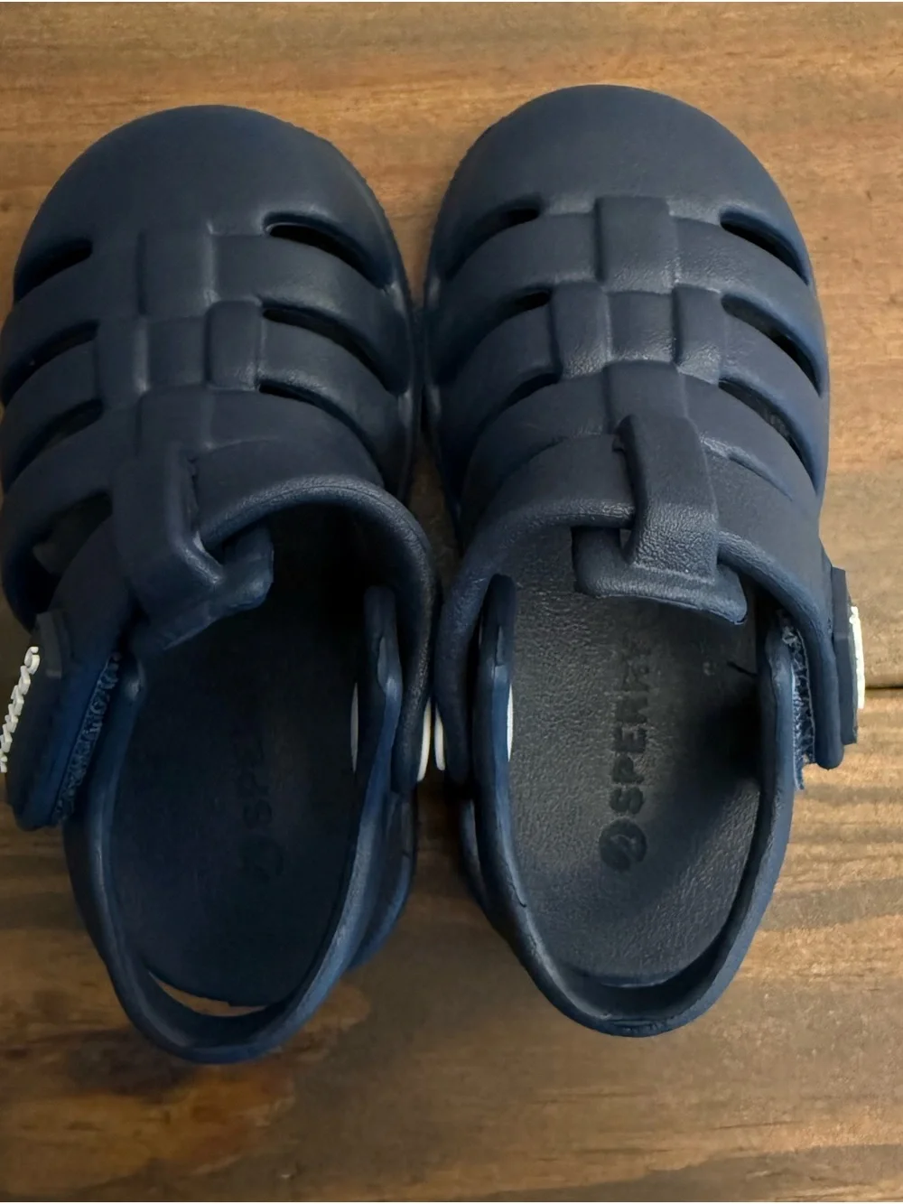 Sperry Kids Navy Sandal Clogs with Back Strap